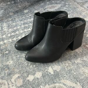Black Slide On Booties